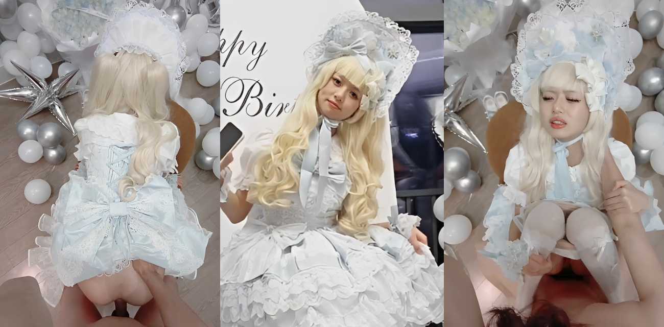 抖音福利姬 洛丽塔餐厅甜妹走红 女孩小口吃蛋糕的画面在抖音上疯狂传阅 下海视频曝光流出