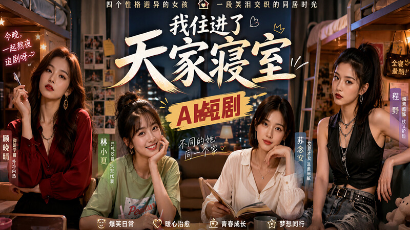 AI短剧 我住进了天家寝室