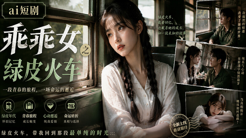 AI短剧 乖乖女之绿皮火车