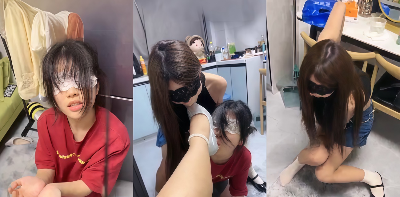 玩物社交极品百合女王橙宝 居家线下调教两个女粉 淫语羞辱踩脸舔脚