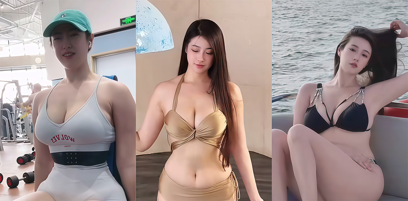 抖音健身博主王辛迪 低胸健身视频流出 穿深V紧身衣 巨乳呼之欲出