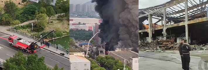安徽蚌埠高新区 高华电子厂房突发火灾 大火燃烧3小时 所幸无人伤亡